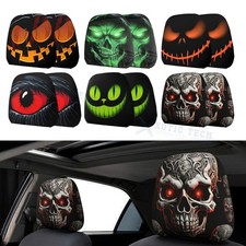 Auto Universal Fit Front Seat Halloween Scary Personalized Mask Head Rest Cover picture