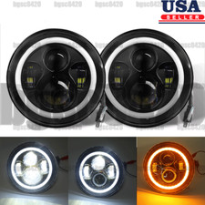 Newest Dot Pair 7 inch Round LED Headlights DRL for Jeep Wrangler JK TJ CJ LJ JL picture