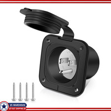 15 Amp 125V NEMA 5-15Pack Flanged Inlet, 2 Pole 3-Wire AC Port Plug Waterproof C picture