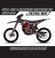 SUR RON ULTRA BEE Red Black Stickerbomb Decals Stickers Skin Wrap Graphics Kit picture