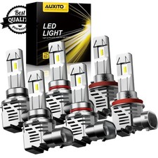 1/2SET AUXITO 9005 High Beam + 9006 Low Beam + H11 Foglight Combo 6500K White picture