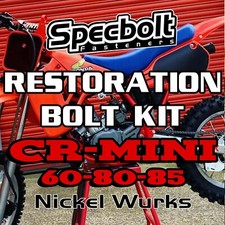 Specbolt Nickel Restoration Bolt Kit: Honda CR MINIS 60 80 85 CR60 CR80 CR85 picture