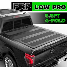 5.5FT 4-Fold Low Profile Truck Bed Tonneau Cover For 2015-2026 Ford F150 picture