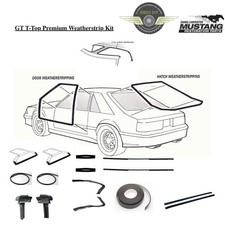 1987–1988 Ford Mustang GT T-Top 20 Piece Premium Weatherstrip Kit Fox Body picture