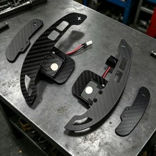 Magnetic Carbon Fiber Steering Wheel Paddle Shifter For Chevrolet Corvette C6 13 picture