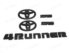 NEW For 2010 - 2024 TOYOTA 4RUNNER SR5 MATTE BLACKOUT EMBLEM OVERLAY KIT OEM SR5 picture