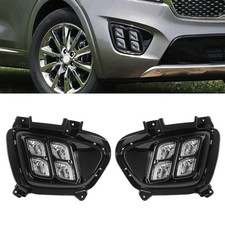For Kia Sorento 2016-2018 Front Left & Right LED Fog Light Lamp 4 Eyes w/ Bezels picture
