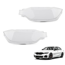 A Pair Headlight Lens Cover For BMW 3 Series F30 Sedan F31 Touring 2016-2018 picture