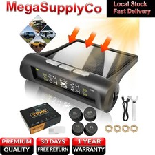 Wireless Car Solar TPMS LCD Tire Pressure Monitoring System + 4 External Sensors picture