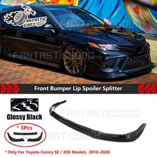 For Toyota Camry SE XSE 2018-2020 Glossy Black GR Style Front Bumper Lip Spoiler picture