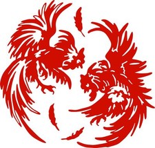 Fighting Chicken Rooster Farm Cockfighting Car Truck Window Vinyl Decal Sticker picture