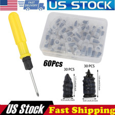 60pcs Tire Repair Rubber Nail Car Tire Repair Screw in Rubber Plug Nail Vacuum picture
