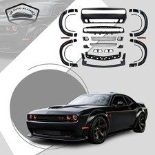 Fit 08-14 Dodge Challenger SRT Style Front Bumper Kit W/Grille&Fender Flares picture