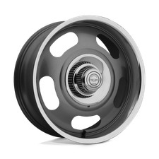 17x8 American Racing VN506 Mag Gray Ctr Polished Lip Wheel 5x4.75/5x5 (0mm) picture
