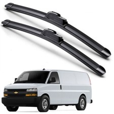 For 2003-2025 Chevy Express GMC Savana Windshield Wiper Blade Hybrid Silicone picture