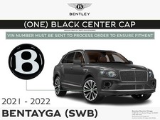 2021-2022 BENTLEY Bentayga SWB (ONE) BLACK CENTER CAP Genuine OEM *VIN VERIFIED* picture