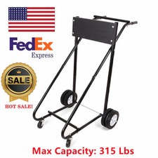 315 LBS Outboard Boat Motor Stand Carrier Cart Dolly Storage Pro Heavy Duty picture