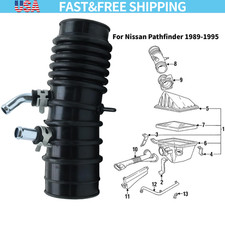 Replacement Air Intake Tube Assembly 1657788G00 For Nissan Pathfinder 1989-1995 picture