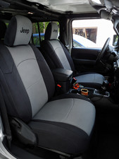 Coverking CR-Grade Neoprene Seat Covers for Jeep Wrangler JL with JEEP logo picture