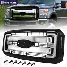 For 2011-2016 Ford F250 F350 Super Duty Tuxedo Black & Chrome Grille BC3Z-8200-A picture