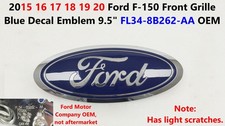 2015 16 17 18 19 20 Ford F150 Front Grille Blue Decal Emblem 9.5