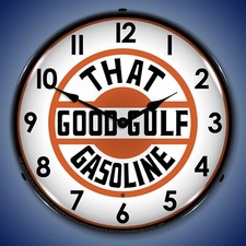 That Good Gulf Gasoline Wall Clock, LED Lighted picture