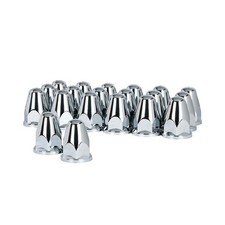 2.63'' H Push-On Center Dome Top Lug Nut Covers Chrome ABS for Semi Truck 20, 60 picture