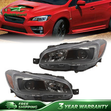 For 2015-21 Subaru WRX STI Left Right Halogen Headlight Assembly Pair Black picture
