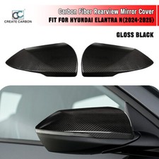 2pcs Real Carbon Fiber Side Rearview Mirror Cover For Hyundai Elantra N 2024+ picture