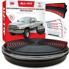 ALL-FIT Black Chrome Side Molding Trim 94-97 Dodge Ram 1500 2500 3500 26Ft picture