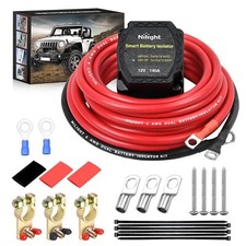 Nilight battery isolator switch UTV Dual 12V 140AMP with 6 AWG Power Cable picture