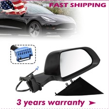 Right Passenger Side Mirror Heated Power Fold Black For Tesla Model 3 2017-2023 picture