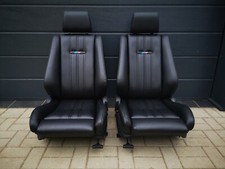 1982 - 1992 BMW E30 Coupe, Sedan, Touring Front Seats Vinyl Covers Black Schwarz picture