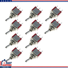 SPDT 3-Pin Mini Toggle Switch, On/Off/On Momentary, 10 Pack Dashboard picture