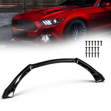 3PC Front Bumper Lip Splitter Customed For Ford Mustang 2015-2017 Glossy Black picture