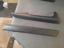 05-12 PORSCHE CAYMAN 987 Boxster Both Interior Handle Bezels Black Stiched  picture
