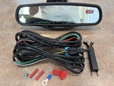 Gentex 177 Auto Dimming Mirror Kit w/ Compass Temp Red Display Wiring & Cover picture
