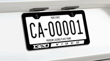 License Plate Frame - Black Metal 