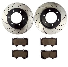 Fits 2005 - 2014 2015 2016 2017 Toyota Tacoma Front Drilled Brake Rotors and Pad picture