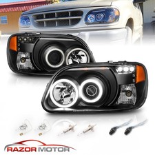 1995-2001 For Ford Explorer Black LED Halo Projector Headlights picture