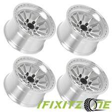4 x Lock Off-Road BAJA 17X9 6X139.7 -12mm Machine W/ Clear Coat Rim 17