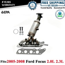 Fits: 2005-2008 Ford Focus 2.0L 2.3L L4 Integrated Manifold Catalytic Converter picture