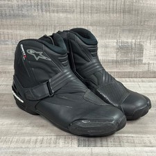 Alpinestars SMX-1 R V2 Mens Vented Leather Motorcycle Boots Black Size 11.5 - 46 picture