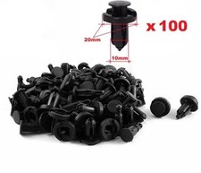 100X NEW Bumper Clips 10mm Hood Fender Push Plastic Rivets Retainer Fasteners picture