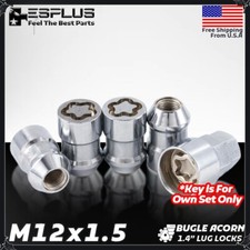 4 Pc Lexus Universal Wheel Lock M12x1.5 Chrome Fit 2003-2022 GX460/GX470 AM Rim picture