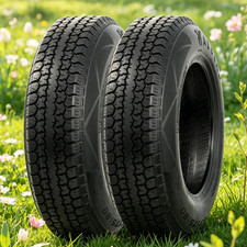 2PCS ST205/75D14 Trailer Tires 205 75 14 Heavy Duty 6PR Load C 205/75/14 Tubeles picture