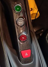 Fit Ferrari 488 GTB PISTA 16-20 F1 Gear Button Covers in Tri Colors Carbon Fiber picture