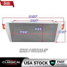 Aluminum Universal Turbo Intercooler Silver Core Size: 27 1/2