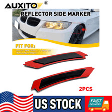 FOR 2009-2011 BMW E90 E91 LCI SEDAN SMOKE SIDE MARKER LAMPS BUMPER REFLECTOR 2PC picture