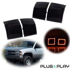 Smoke Amber LED Corner Side Marker Lights For Chevy C/K 1500 2500 3500 1994-1998 picture